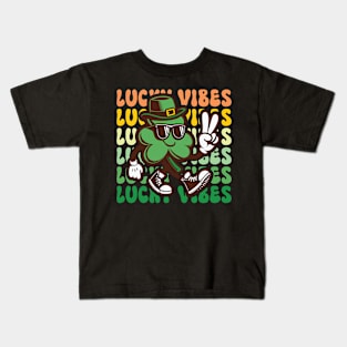 Lucky Vibes Shamrock Kids T-Shirt